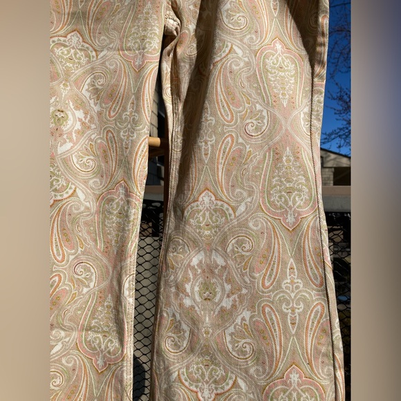 Wrangler High Rise Fierce Flare Paisley Colorful Print Cotton Jeans Size 8 29/32 - Picture 14 of 16